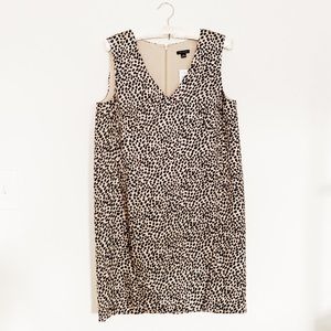NWT Ann Taylor Satin Leopard Shift Dress